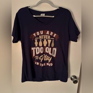 Port Authority Ink Blue Pottery Teacher Cotton Tshirt XL